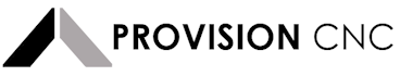 Provision CNC resized logo on white background